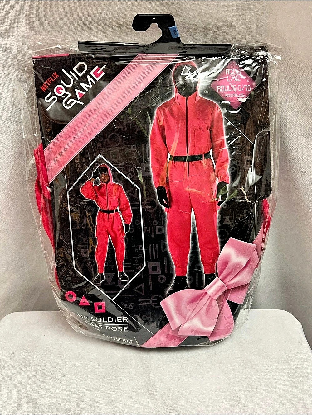 Netflix Squid Game Pink Soldier Halloween Costume Adult L/XL 6/7G New